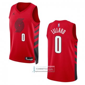 Camiseta Portland Trail Blazers Damian Lillard NO 0 Statement 2022-23 Rojo