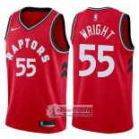 Camiseta Raptors Delon Wright Icon 2017-18 Rojo