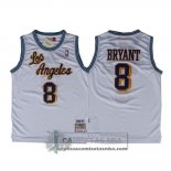 Camiseta Retro Lakers Bryant Blanco