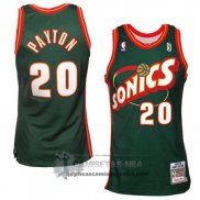 Camiseta Retro Supersonics Payton Verde