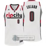 Camiseta Rip City Blazers Lillard Blanco