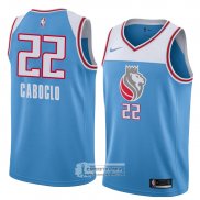 Camiseta Sacramento Kings Bruno Caboclo Ciudad 2018 Azul