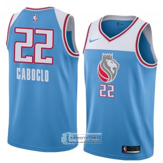 Camiseta Sacramento Kings Bruno Caboclo Ciudad 2018 Azul