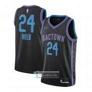 Camiseta Sacramento Kings Buddy Hield Ciudad 2020-21 Negro