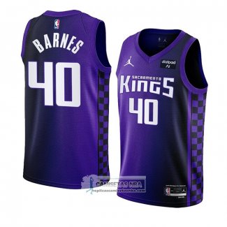 Camiseta Sacramento Kings Harrison Barnes NO 40 Statement 2023-24 Violeta