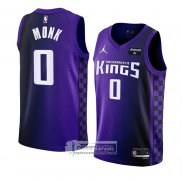 Camiseta Sacramento Kings Malik Monk NO 0 Statement 2023-24 Violeta