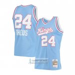 Camiseta Sacramento Kings Reggie Theus NO 24 Hardwood Classics 1985-86 Azul