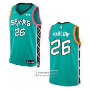 Camiseta San Antonio Spurs Dominick Barlow NO 26 Ciudad 2022-23 Verde