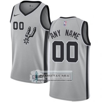 Camiseta San Antonio Spurs Personalizada 2017-18 Gris