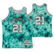 Camiseta San Antonio Spurs Tim Duncan NO 21 Galaxy Verde