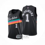 Camiseta San Antonio Spurs Victor Wembanyama NO 1 Ciudad 2025-26 Negro