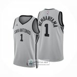 Camiseta San Antonio Spurs Victor Wembanyama NO 1 Statement 2025-26 Gris