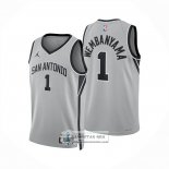 Camiseta San Antonio Spurs Victor Wembanyama NO 1 Statement 2025-26 Gris