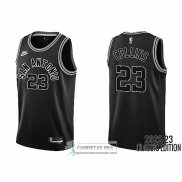 Camiseta San Antonio Spurs Zach Collins NO 23 Classic 2022-23 Negro