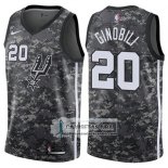 Camiseta Spurs Gindbili Ciudad 2017-18 Gris