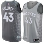 Camiseta Timberwolves Anthony Tolliver Ciudad 2017-18 Gris