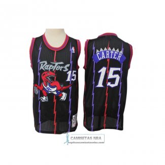 Camiseta Toronto Raptors Vince Carter Hardwood Classics Negro