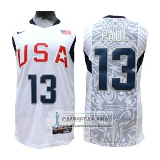 Camiseta Usa 2008 Paul Blanco