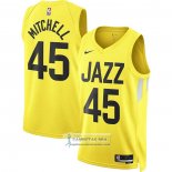 Camiseta Utah Jazz Donovan Mitchell NO 45 Icon 2022-23 Amarillo
