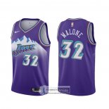 Camiseta Utah Jazz Karl Malone Classic Edition 2019-20 Violeta