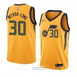 Camiseta Utah Jazz Naz Mitrou-Long Statement 2018 Amarillo