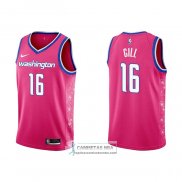 Camiseta Washington Wizards Anthony Gill NO 16 Ciudad 2022-23 Rosa