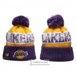 Gorro Beanie Los Angeles Lakers Violeta Blanco Amarillo