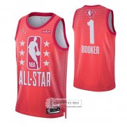 Camiseta All Star 2022 Phoenix Suns Devin Booker NO 1 Granate