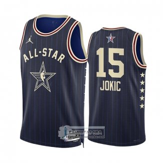 Camiseta All Star 2024 Denver Nuggets Nikola Jokic NO 15 Azul