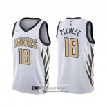 Camiseta Atlanta Hawks Miles Plumlee Ciudad Blanco