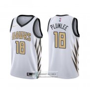 Camiseta Atlanta Hawks Miles Plumlee Ciudad Blanco