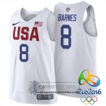 Camiseta Autentico USA 2016 Barnes Blanco
