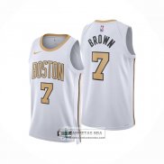 Camiseta Boston Celtics Jaylen Brown NO 7 Ciudad 2025-26 Blanco