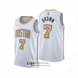 Camiseta Boston Celtics Jaylen Brown NO 7 Ciudad 2025-26 Blanco