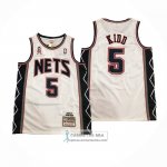 Camiseta Brooklyn Nets Jason Kidd NO 5 Mitchell & Ness 2006-07 Blanco