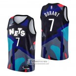 Camiseta Brooklyn Nets Kevin Durant NO 7 Ciudad 2023-24 Negro