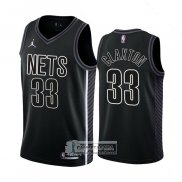 Camiseta Brooklyn Nets Nic Claxton NO 33 Statement 2022-23 Negro