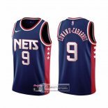 Camiseta Brooklyn Nets Timothe Luwawu-Cabarrot NO 9 Ciudad 2021-22 Azul