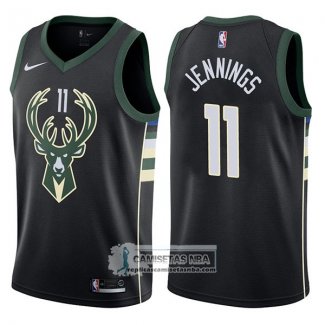 Camiseta Bucks Brandon Jennings Statement 2017-18 Negro