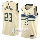 Camiseta Bucks Ersan Ilyasova Ciudad 2018 Crema