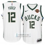 Camiseta Bucks Jabari Parker Motorcycles Harlry 2017-18 Blanco