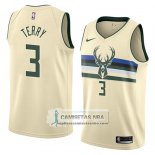 Camiseta Bucks Jason Terry Ciudad 2018 Crema