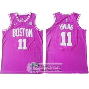 Camiseta Celtics Kyrie Irving Autentico Rosa