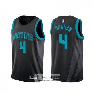 Camiseta Charlotte Hornets Devonte' Graham Ciudad Negro