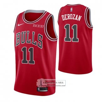 Camiseta Chicago Bulls Demar Derozan NO 11 Icon 2021-22 Rojo