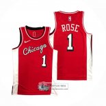 Camiseta Chicago Bulls Derrick Rose NO 1 Ciudad 2021-22 Rojo