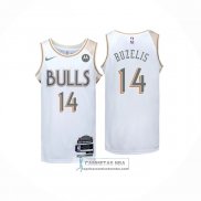 Camiseta Chicago Bulls Matas Buzelis NO 14 Ciudad 2024-25 Blanco