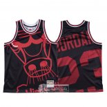 Camiseta Chicago Bulls Michael Jordan Mitchell & Ness Big Face Negro