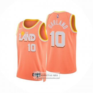 Camiseta Cleveland Cavaliers Darius Garland NO 10 Ciudad 2025-26 Naranja