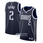 Camiseta Dallas Mavericks Kyrie Irving NO 2 Statement 2022-23 Azul